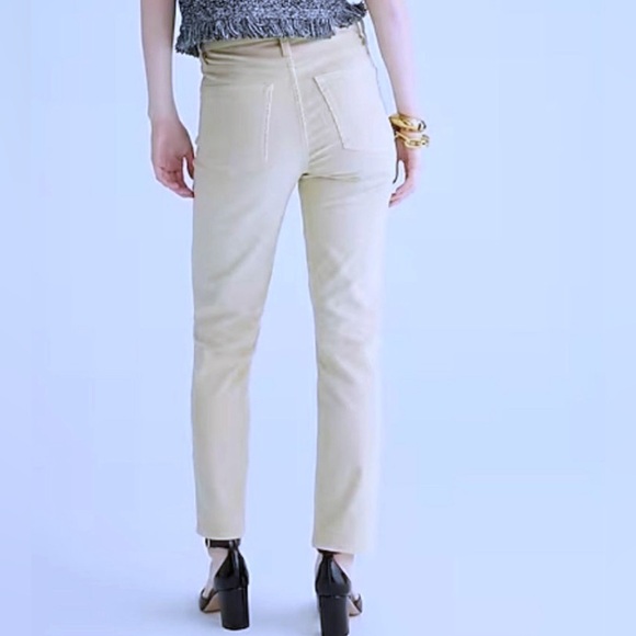 J Crew size 28 Vintage Slim Straight garment dyed corduroy pant in Ivory - Picture 3 of 10